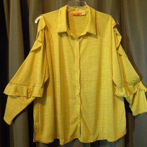 One A Women Open Ruffle Sleeve Blouse  EP1722K